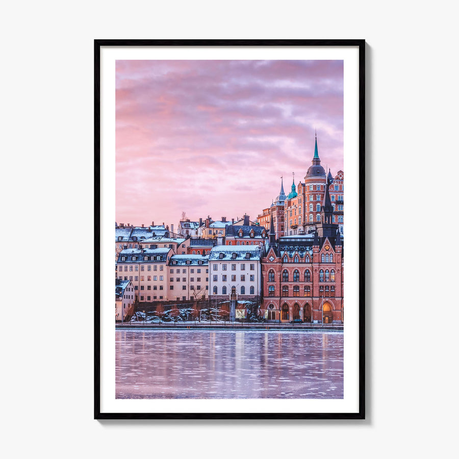 Stockholm Photo No 2 Poster, framed poster mockup, white border