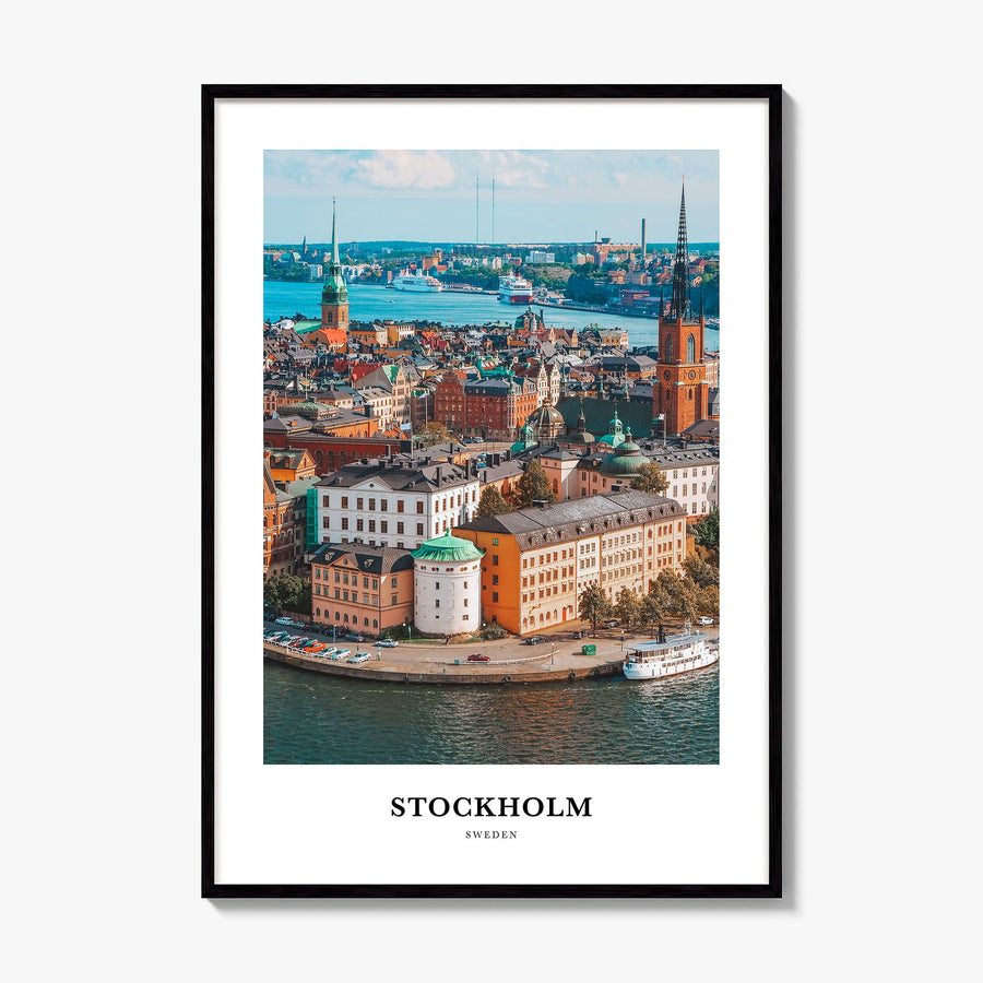 Stockholm Classic Poster, framed poster mockup