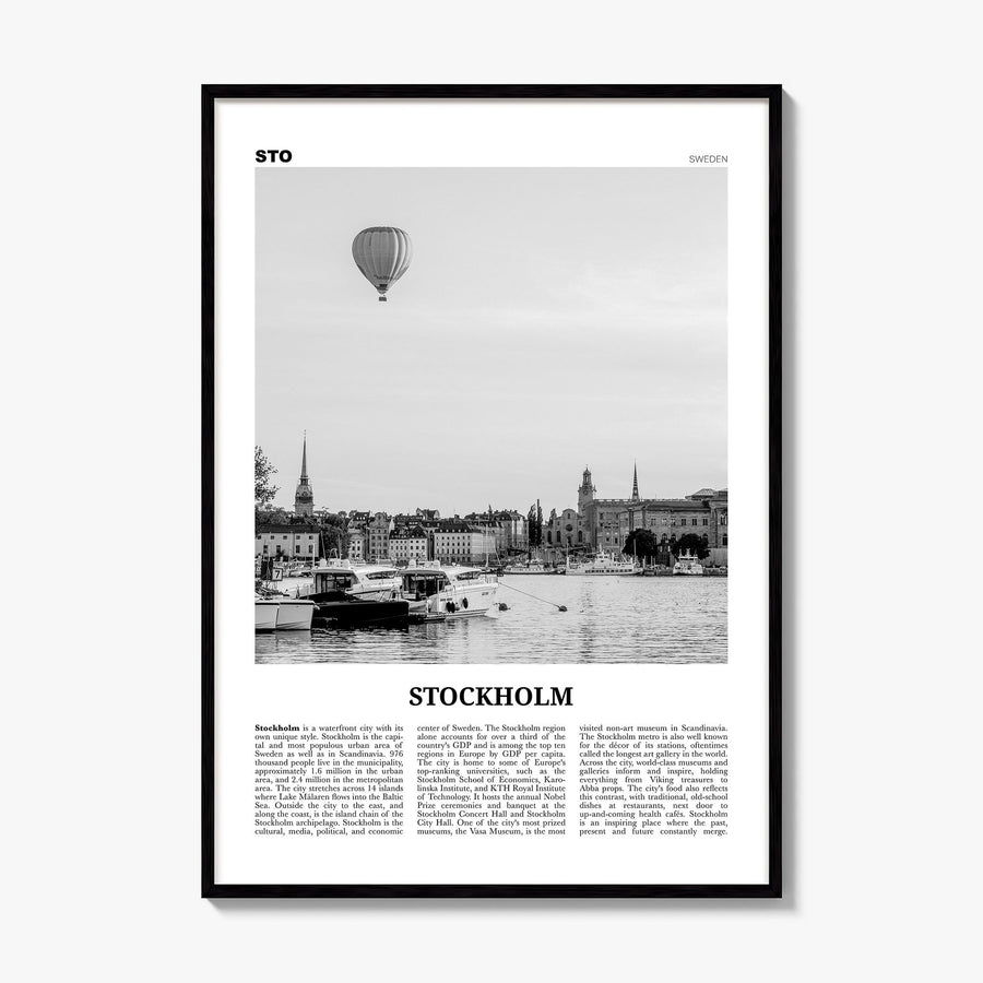 Stockholm Newspaper No 2 Poster, framed poster mockup