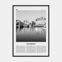 Stockton Poster Black Wood / 8x12 in Nbourhood Travel B&W Poster