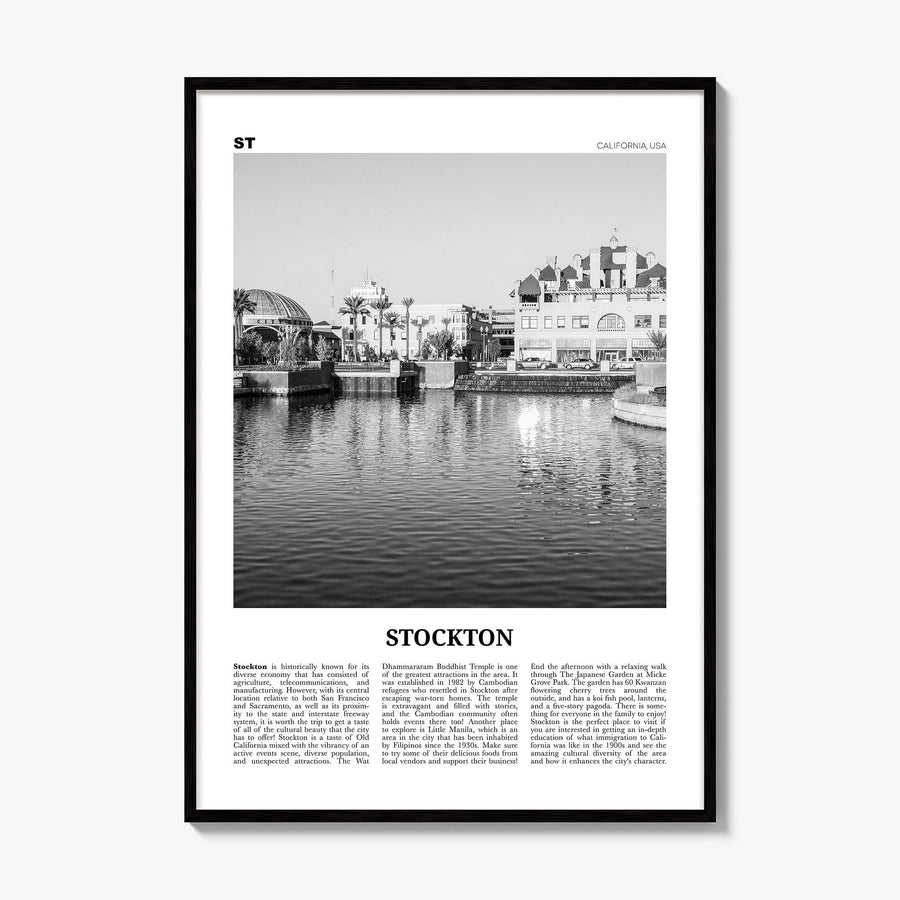 Stockton Newspaper Poster, framed poster mockup