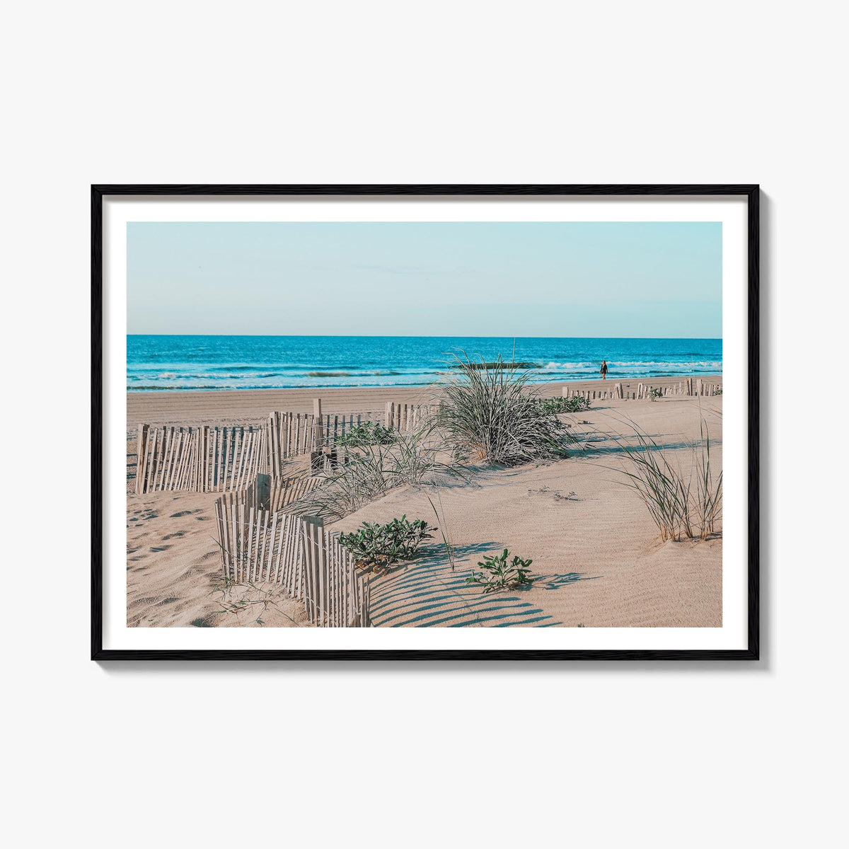 Stone Harbor colorful photo poster of New Jersey, USA – horizontal wall art, unframed print shown in interior mockup