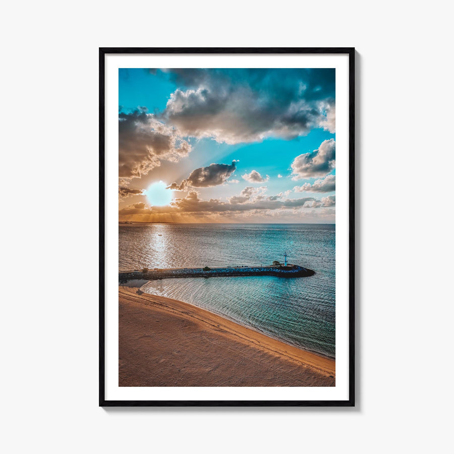 Stone Harbor no. 2 colorful photo poster of New Jersey, USA – vertical wall art, unframed print shown in interior mockup