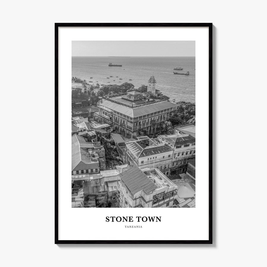 Stone Town Classic Poster, framed poster mockup