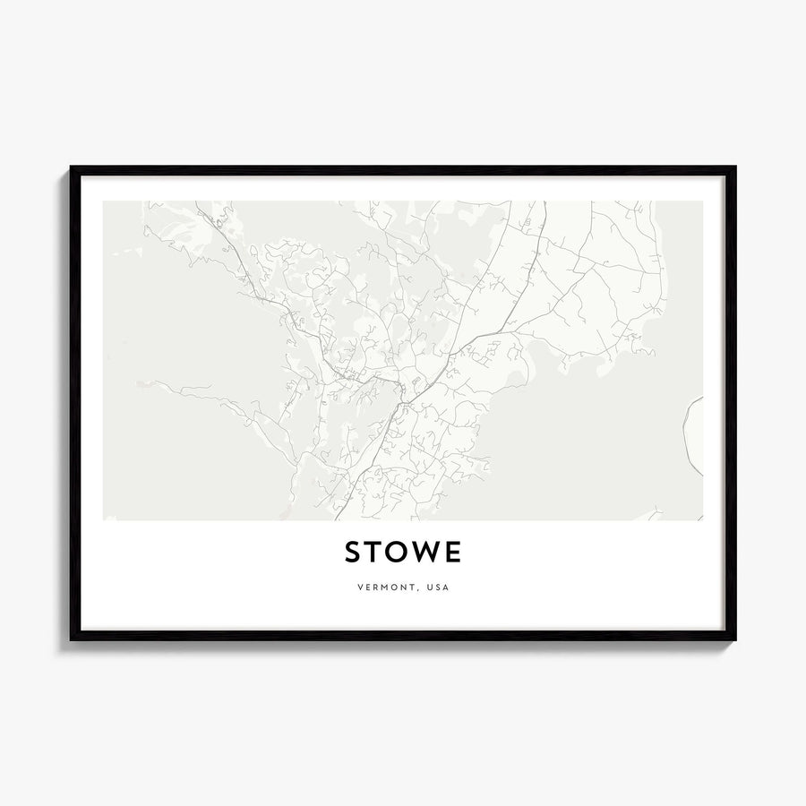 Stowe Map Poster, framed poster mockup