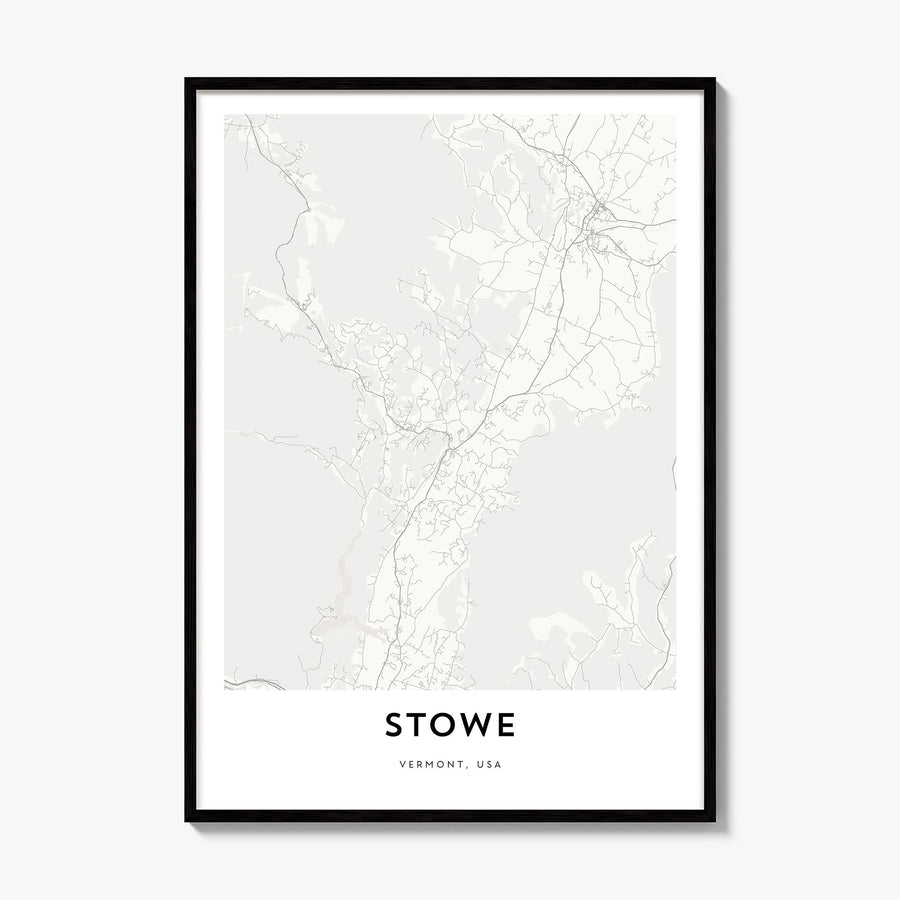 Stowe Map Poster, framed poster mockup