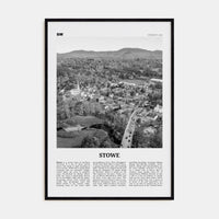 Stowe No 1 Poster Black Wood / 8x12 in Nbourhood Travel B&W Poster