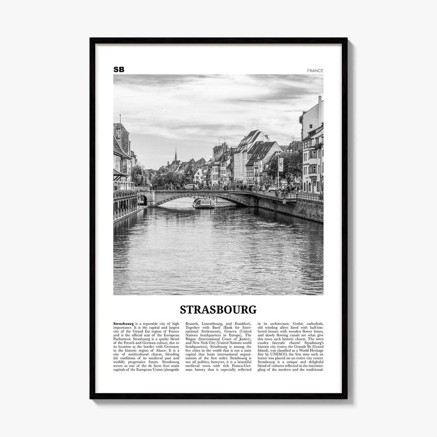 Strasbourg Newspaper Poster, framed poster mockup