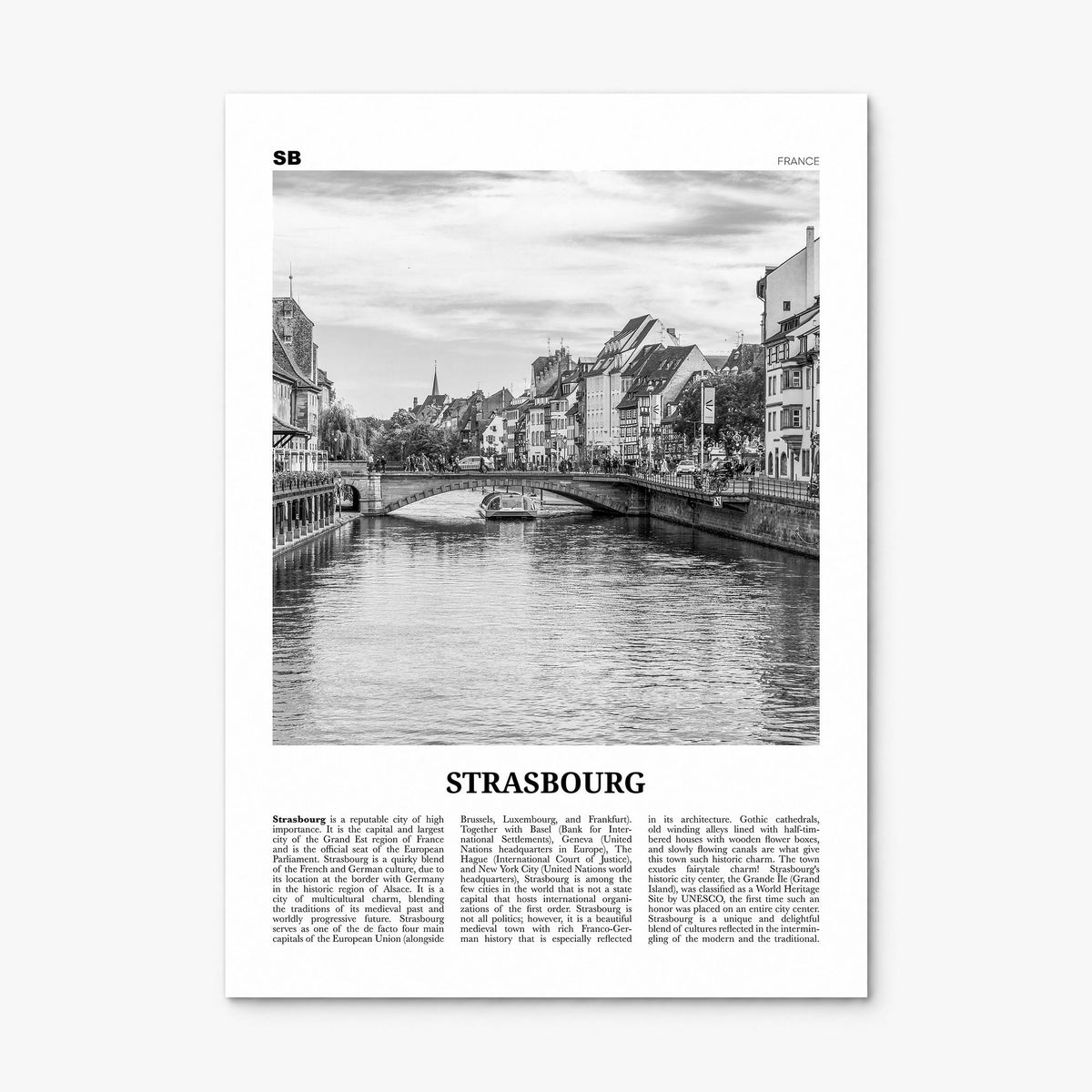 Strasbourg Newspaper Poster, print only (unframed)