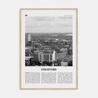 Stratford, London Poster Natural Wood / 8x12 in Nbourhood Travel B&W Poster