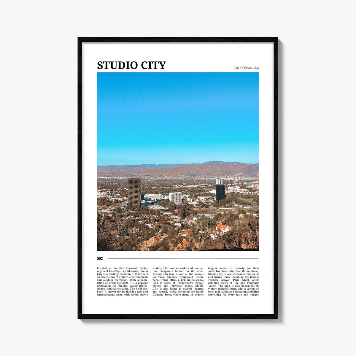 Studio City Travel Poster