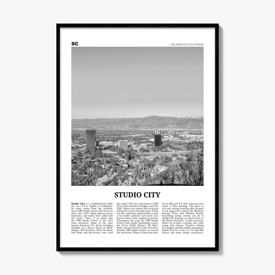 Studio City Newspaper Poster, framed poster mockup
