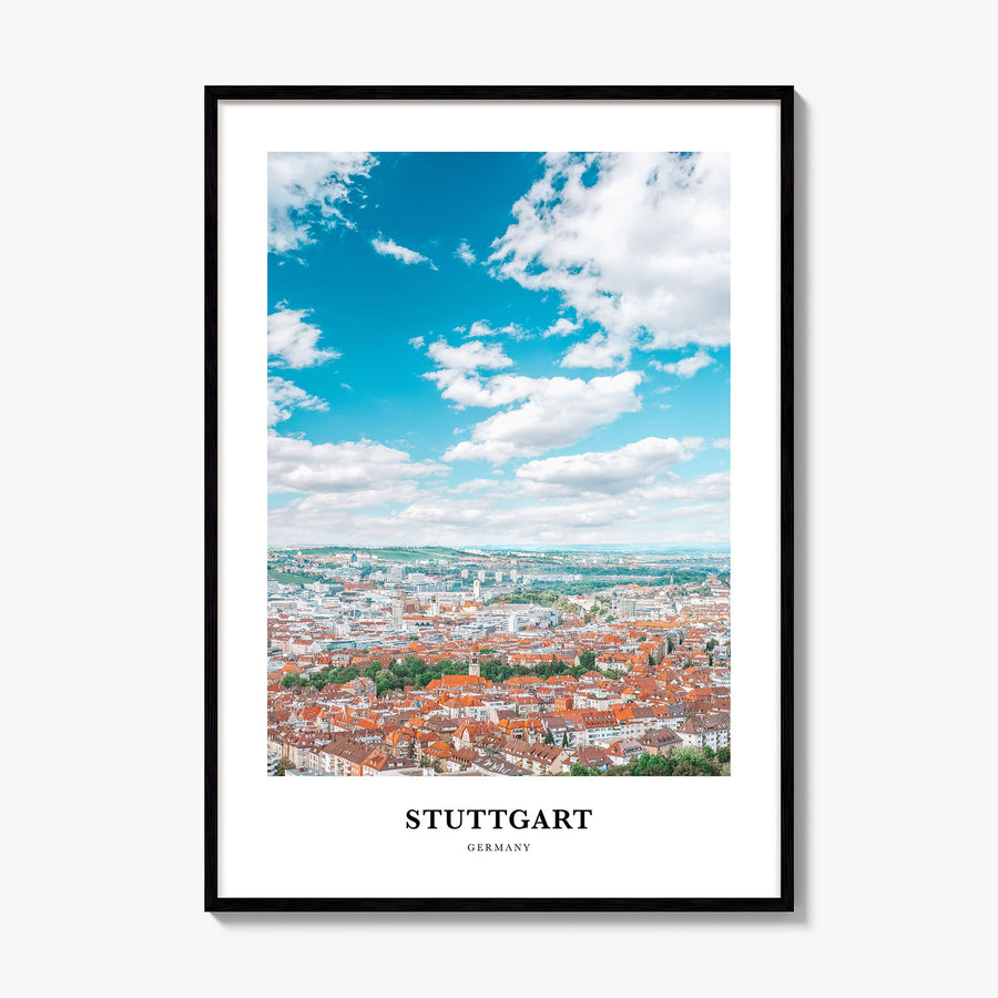 Stuttgart Classic Poster, framed poster mockup