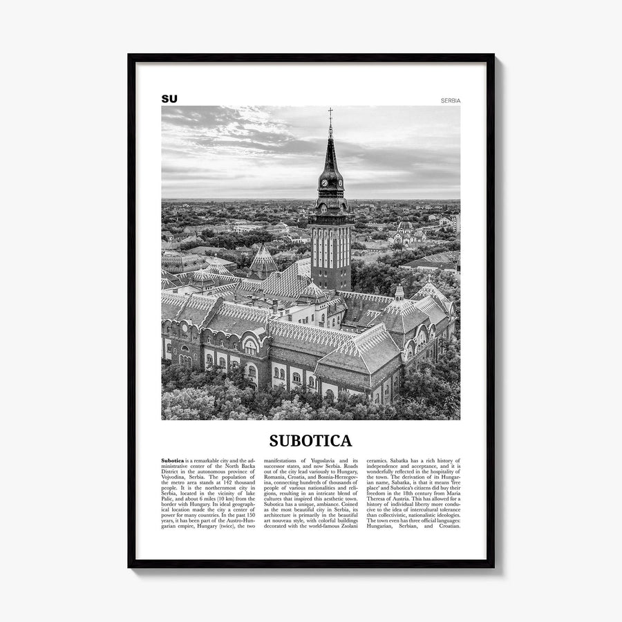 Subotica Newspaper Poster, framed poster mockup