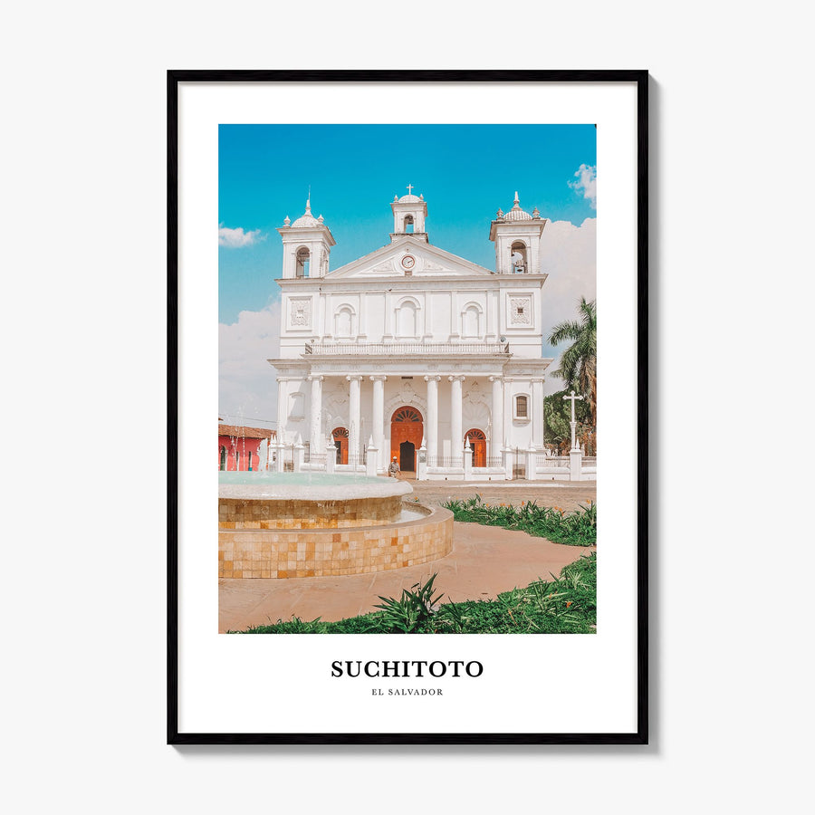 Suchitoto Classic Poster, framed poster mockup