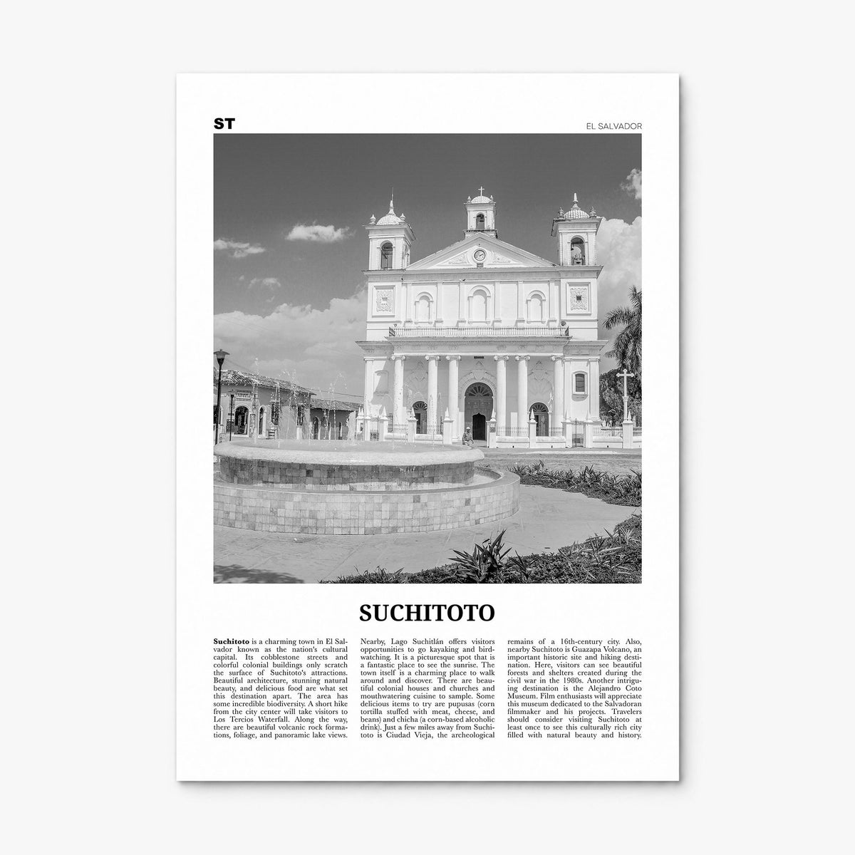 Suchitoto Newspaper Poster, print only (unframed)