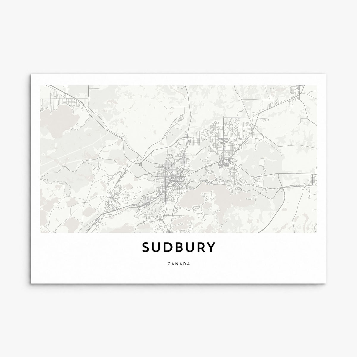 Sudbury Map Poster, print only (unframed)