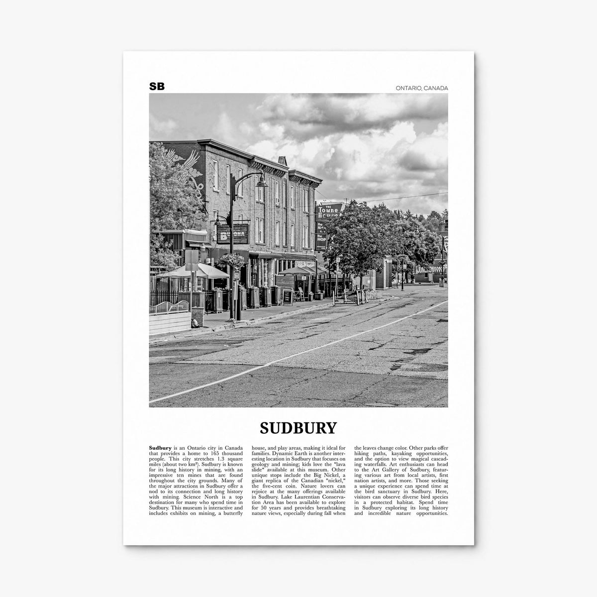 Sudbury Newspaper Poster, print only (unframed)