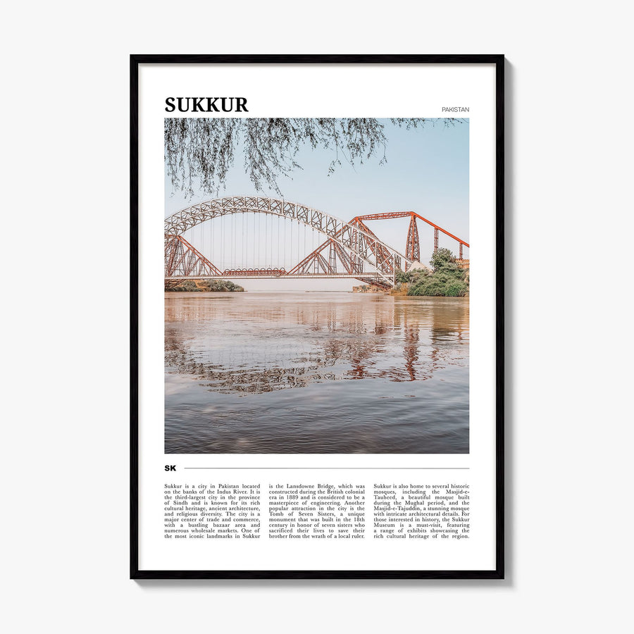 Sukkur Travel Poster, framed poster mockup