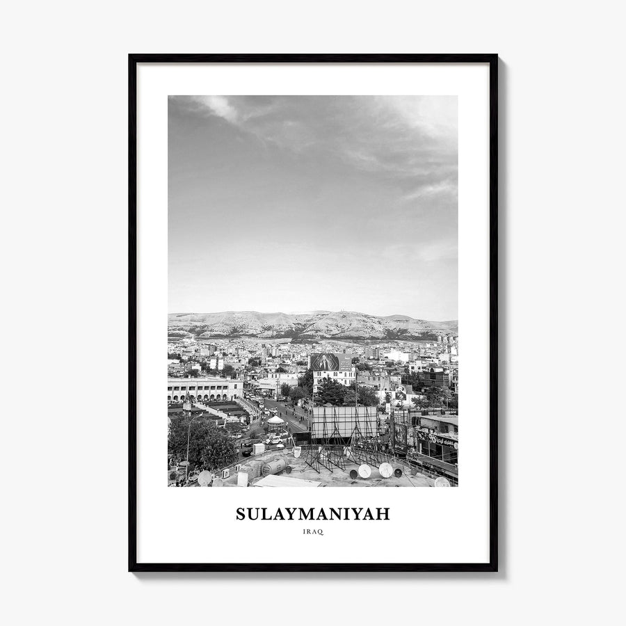 Sulaymaniyah Classic Poster, framed poster mockup