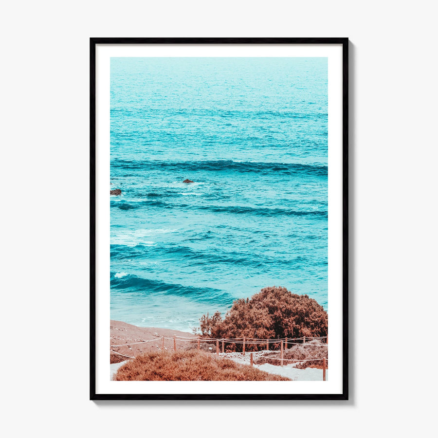 Summer Vibes Photo Poster, framed poster mockup, white border