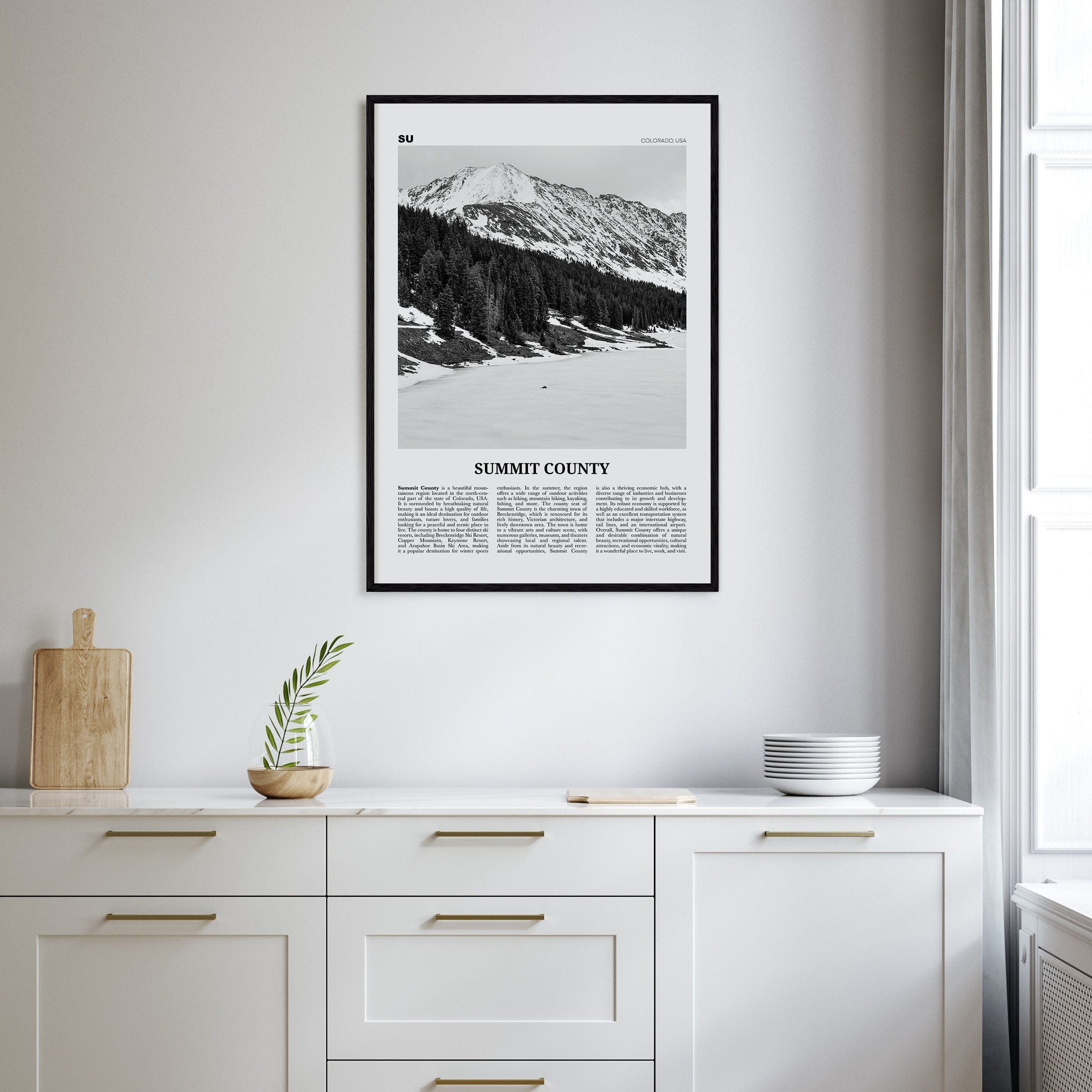 Summit County Poster Nbourhood Travel B&W Poster