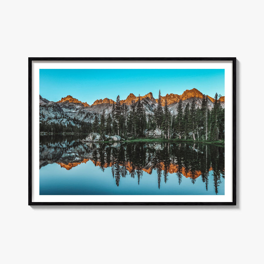 Sun Valley colorful photo poster of Idaho, USA – horizontal wall art, unframed print shown in interior mockup