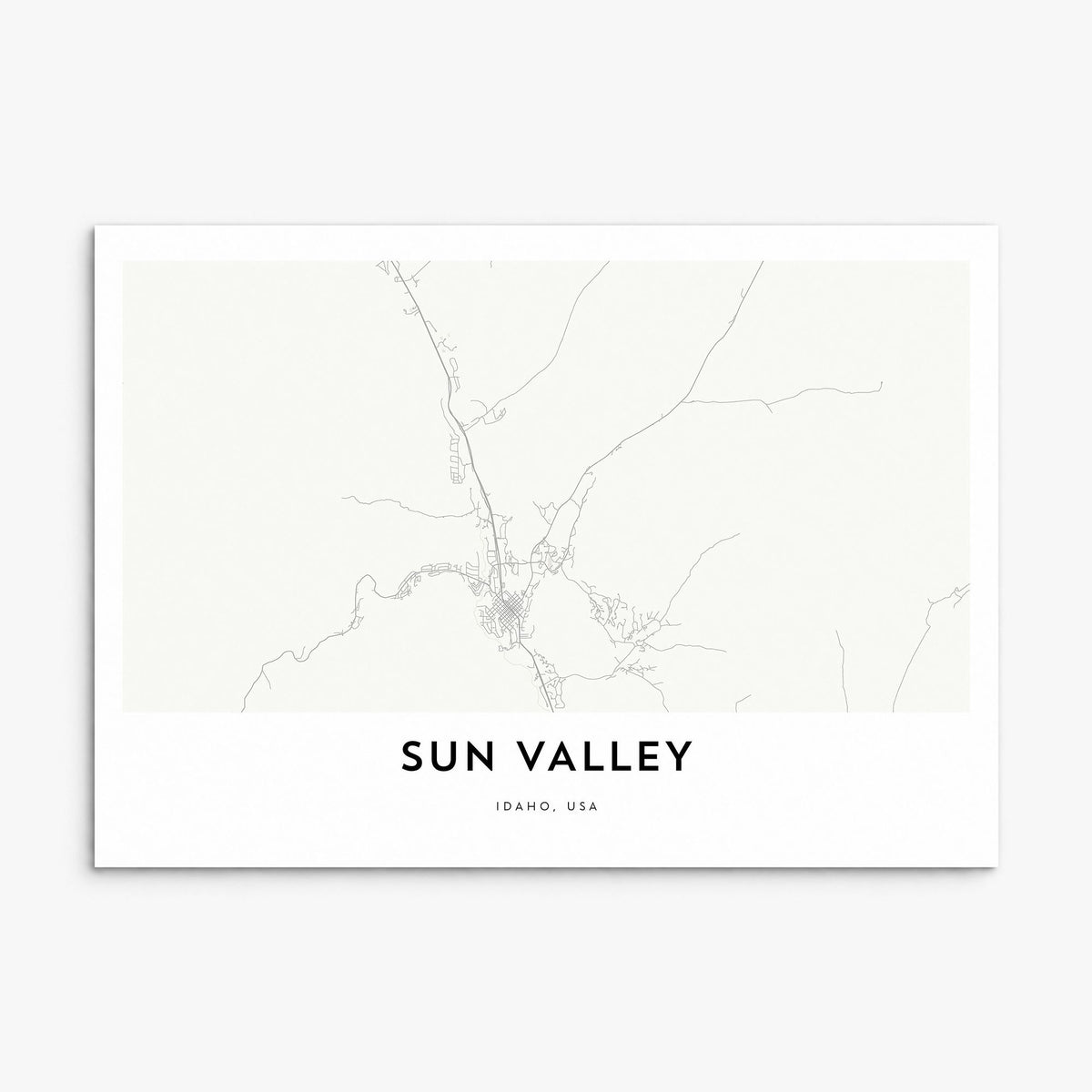 Sun Valley Map Poster, print only (unframed)