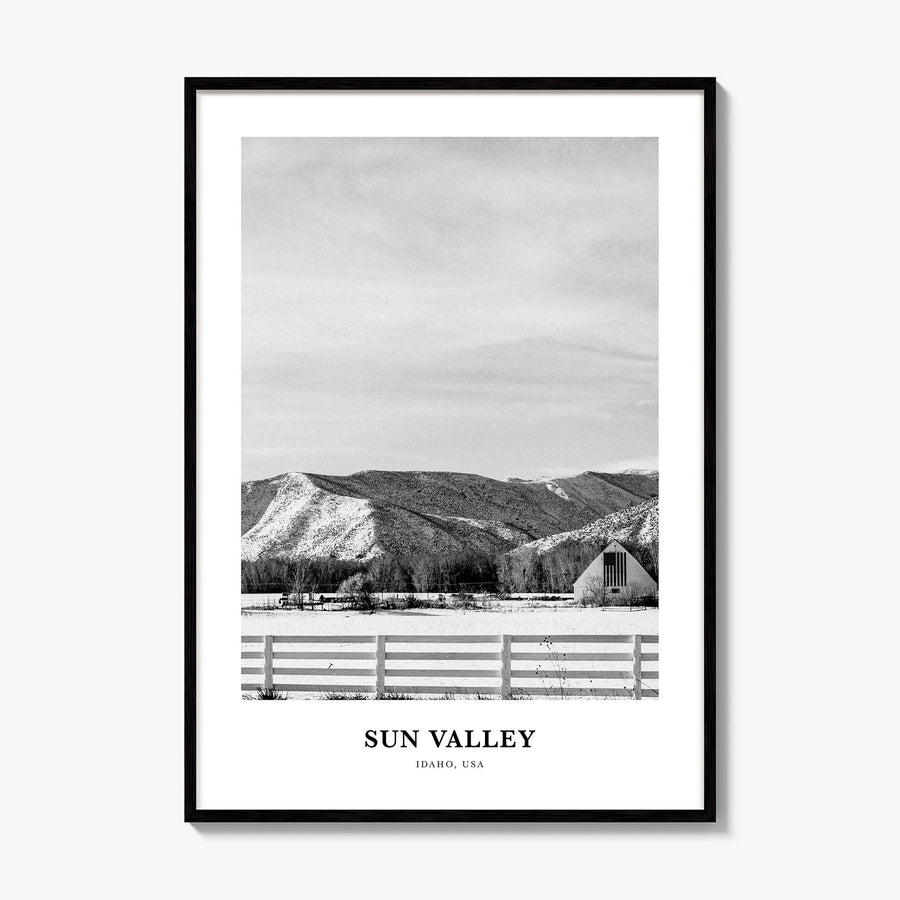 Sun Valley Classic Poster, framed poster mockup