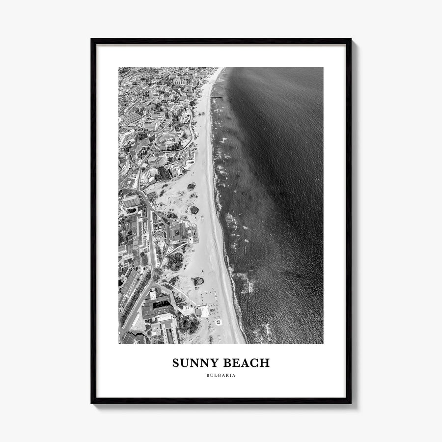 Sunny Beach Classic Poster, framed poster mockup