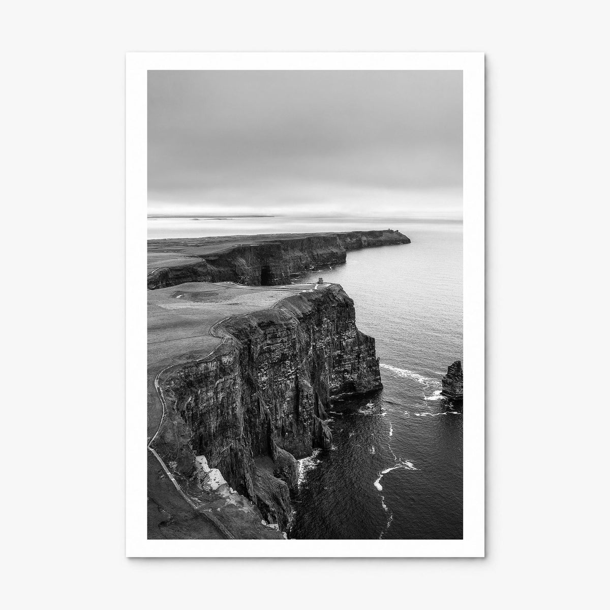 Sunset Cliffs Photo Poster, print only (unframed), white border