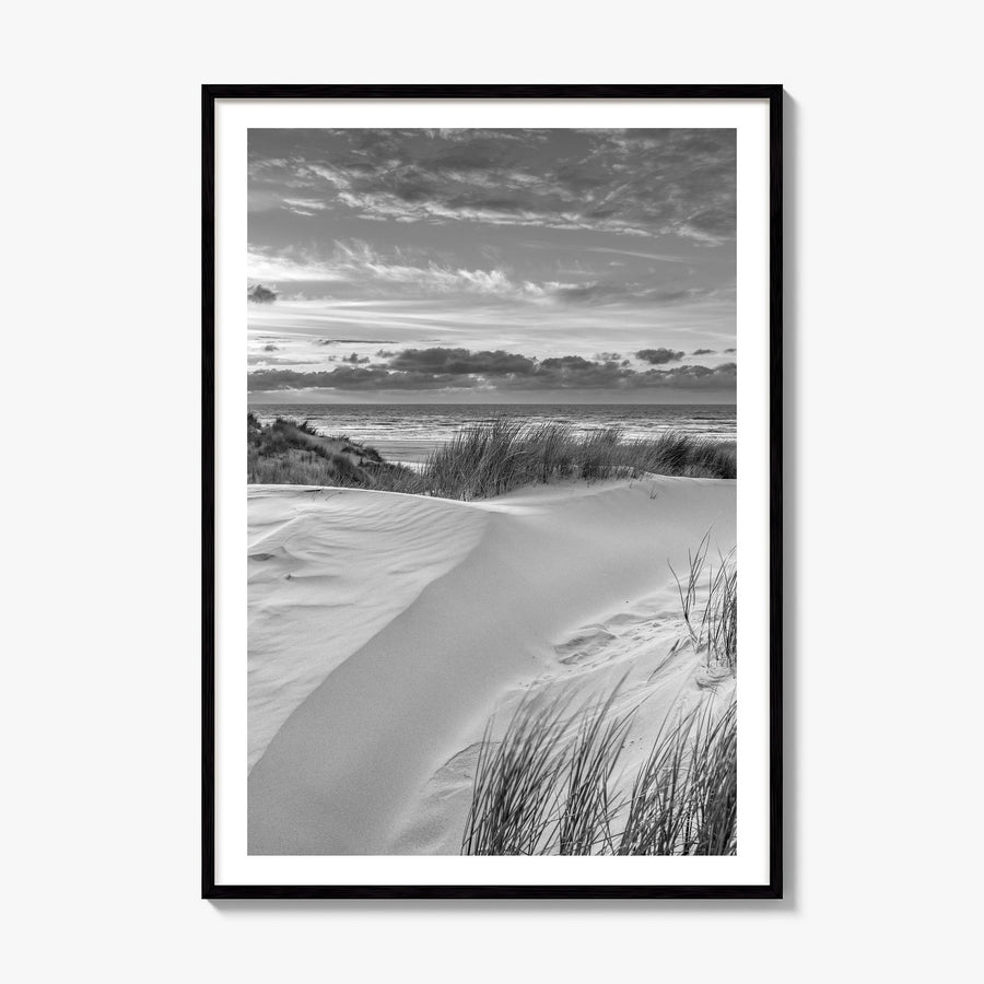 Sunset Coast Photo Poster, framed poster mockup, white border