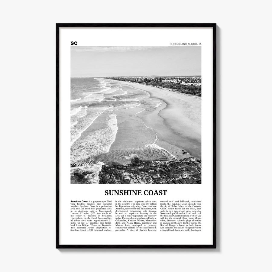 Sunshine Coast Newspaper Poster, framed poster mockup