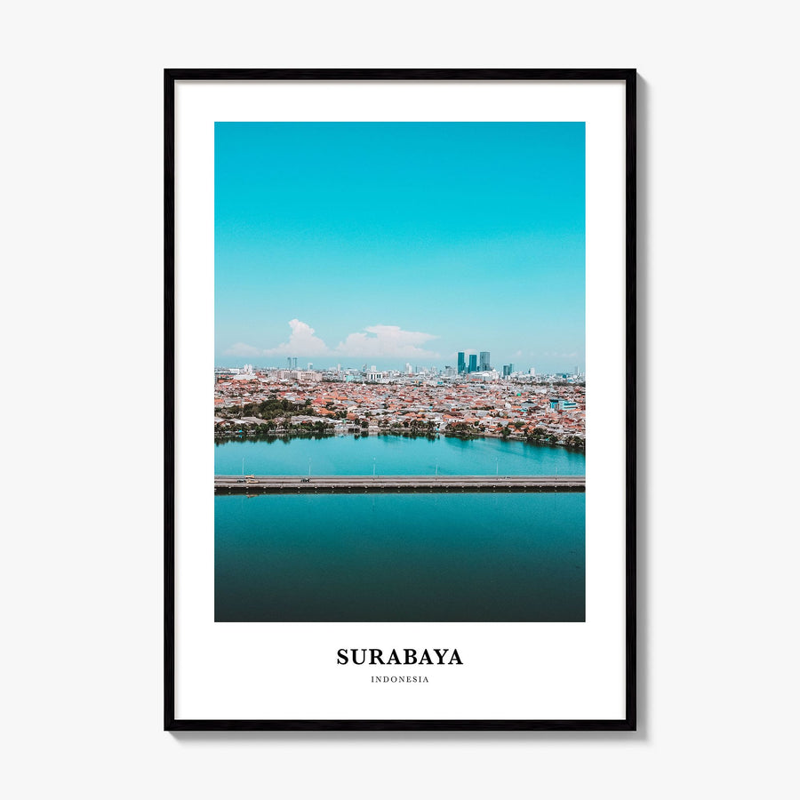 Surabaya Classic Poster, framed poster mockup