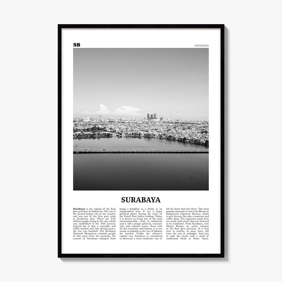 Surabaya Newspaper Poster, framed poster mockup