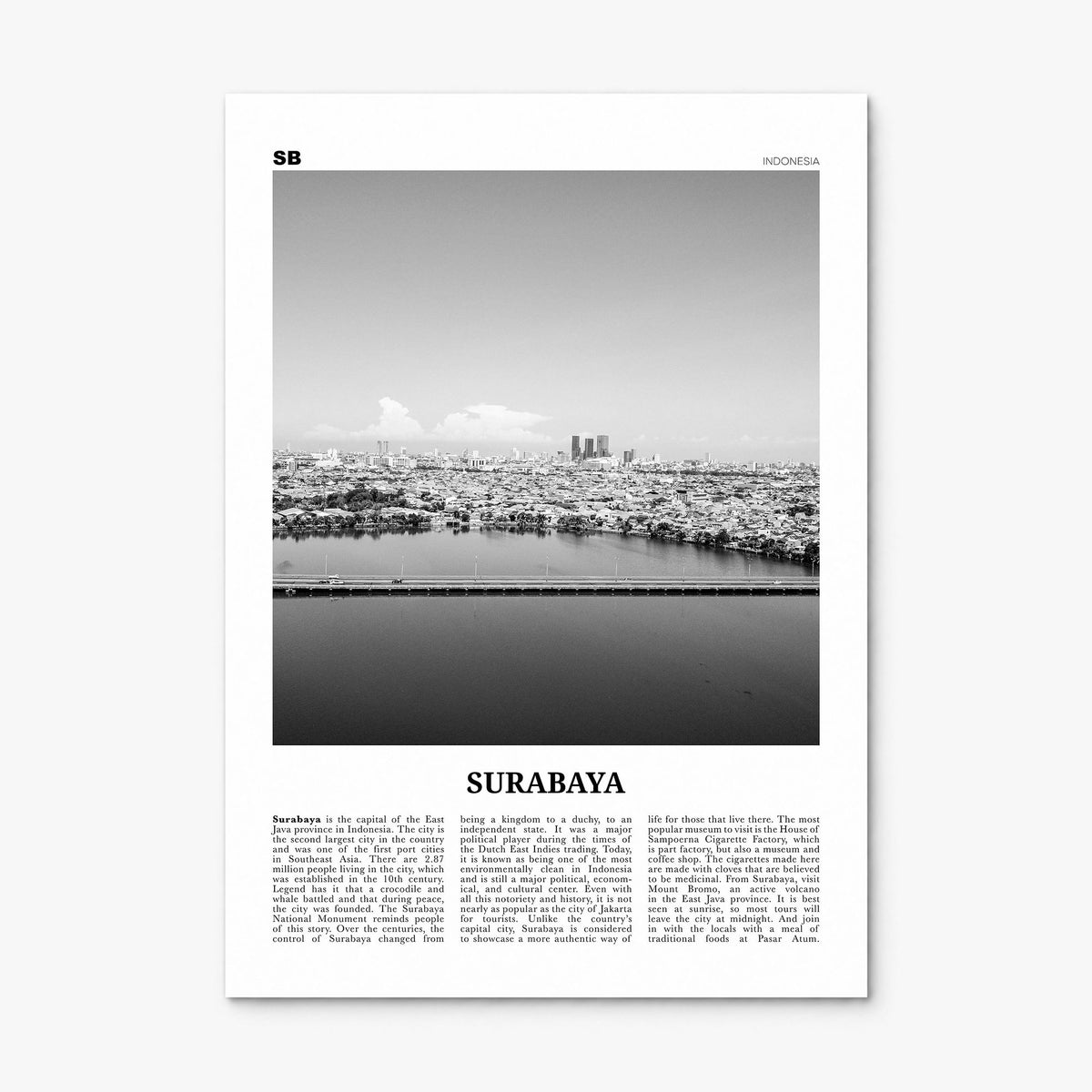 Surabaya Newspaper Poster, print only (unframed)
