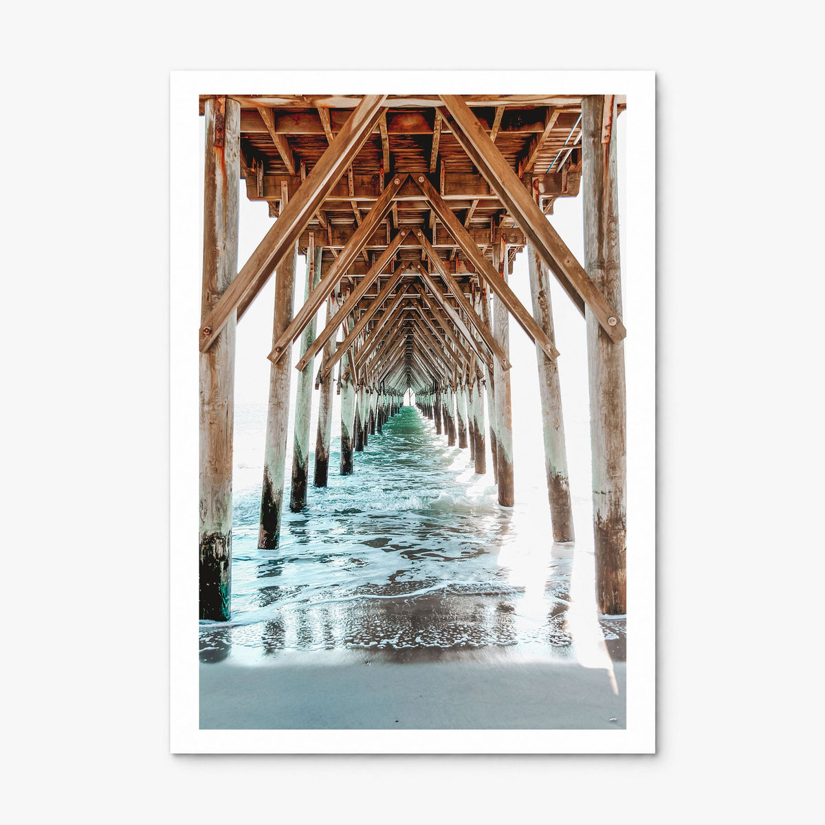 Surf City Photo Poster, print only (unframed), white border