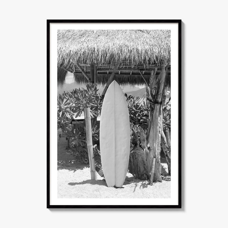 Surfboard Photo No 1 Poster, framed poster mockup, white border