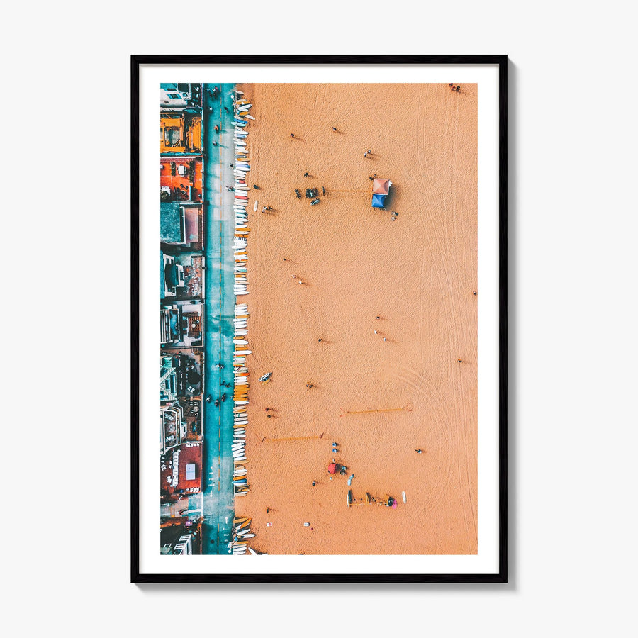 Surfboards Photo No 2 Poster, framed poster mockup, white border