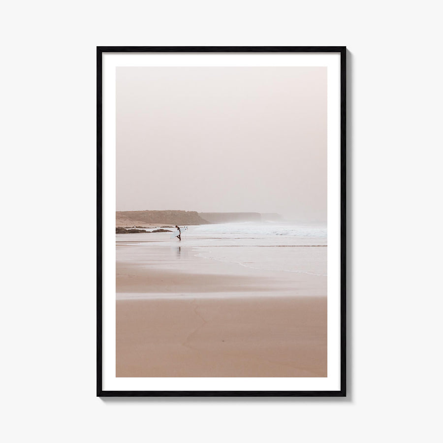 Surfer no. 2 colorful photo poster – vertical wall art, unframed print shown in interior mockup