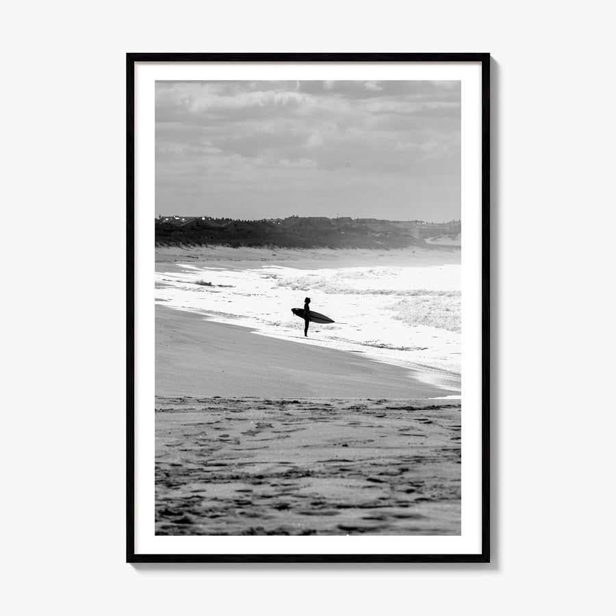 Surfer Photo No 3 Poster, framed poster mockup, white border