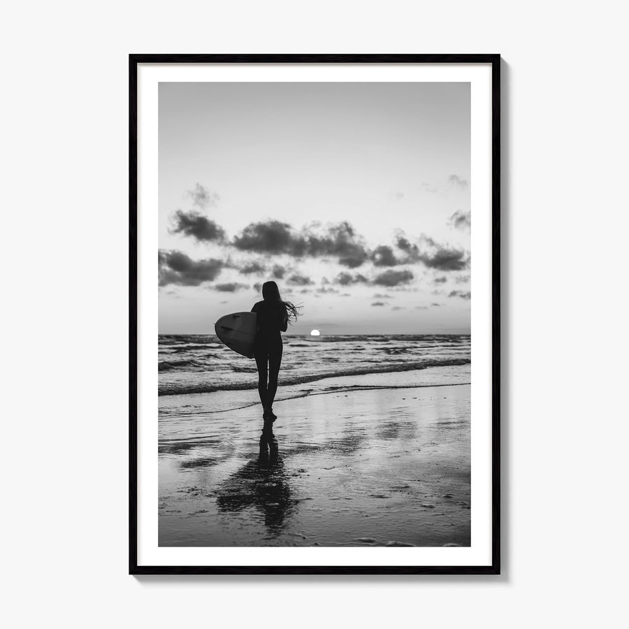 Surfer Photo No 4 Poster, framed poster mockup, white border