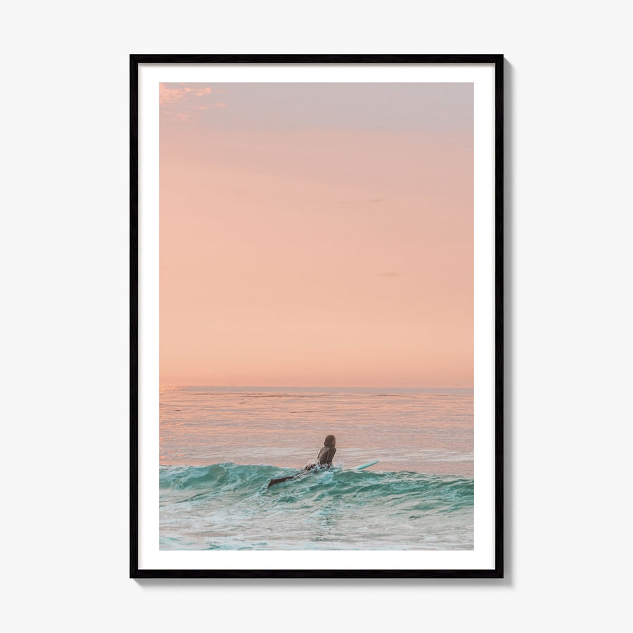 Surfer Photo No 1 Poster, framed poster mockup, white border