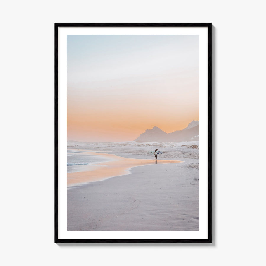 Surfer Photo No 4 Poster, framed poster mockup, white border