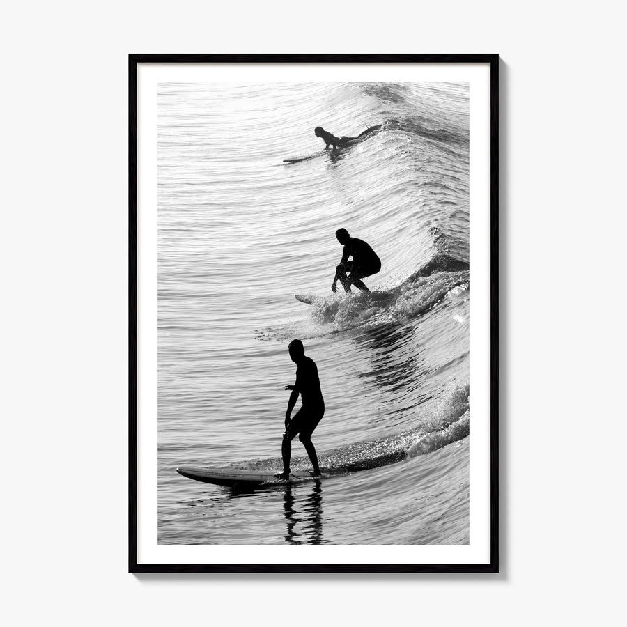 Surfing Photo No 2 Poster, framed poster mockup, white border