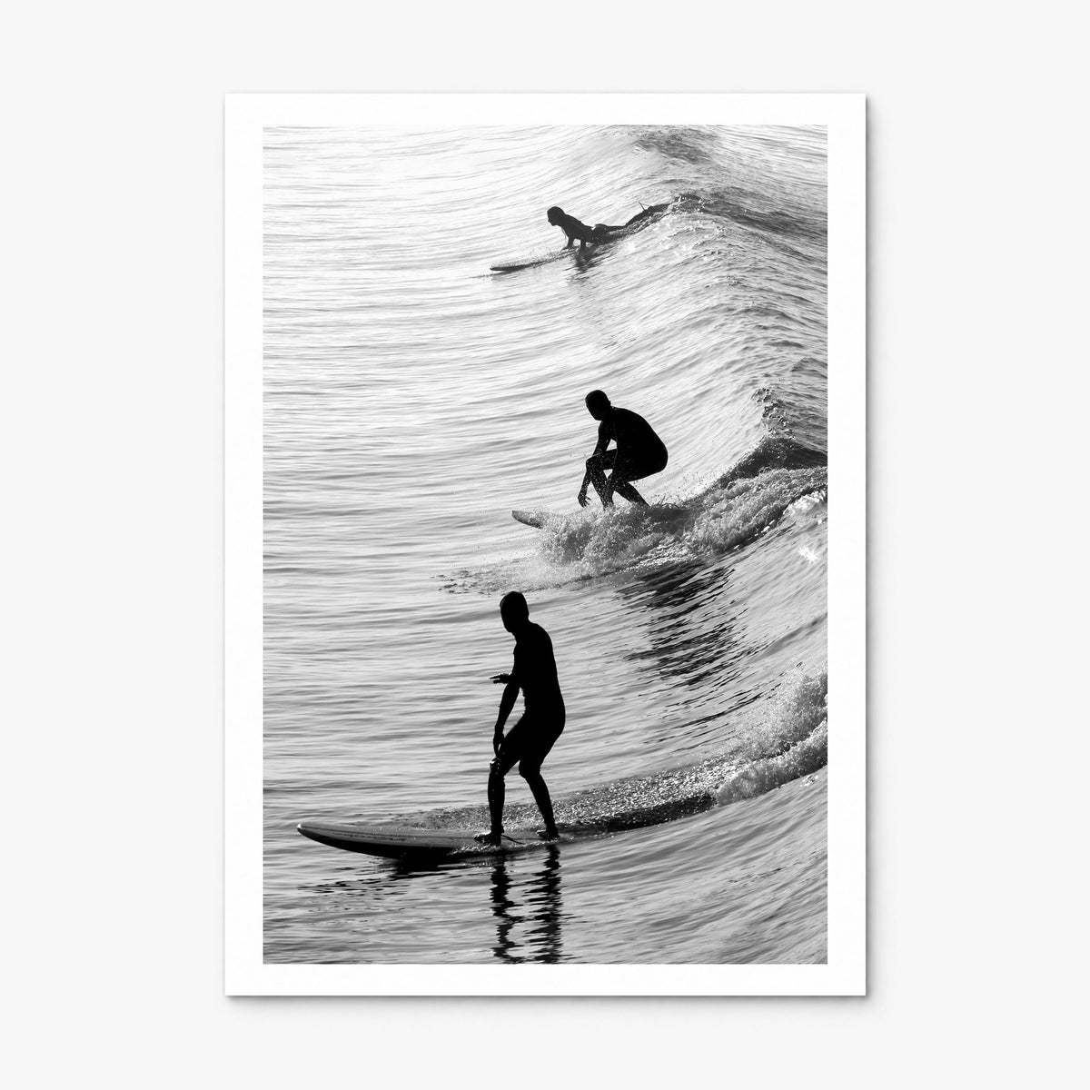 Surfing Photo No 2 Poster, print only (unframed), white border