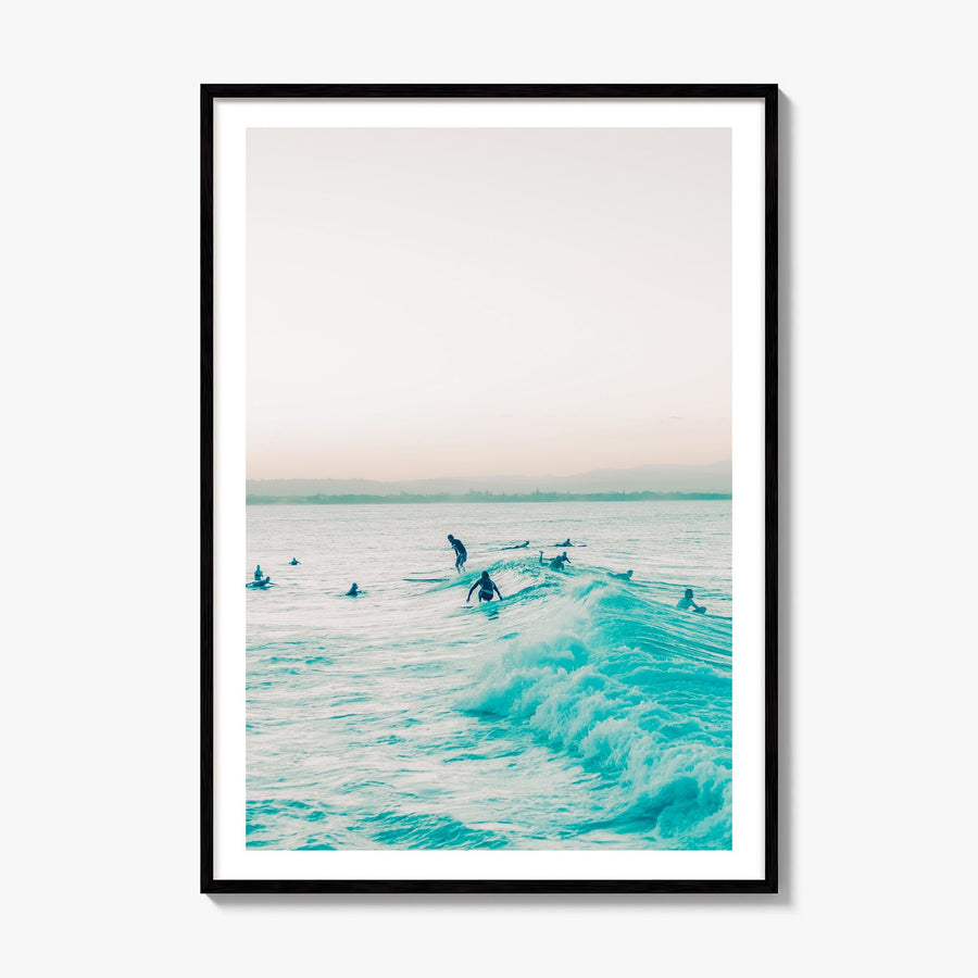 Surfing Photo No 5 Poster, framed poster mockup, white border