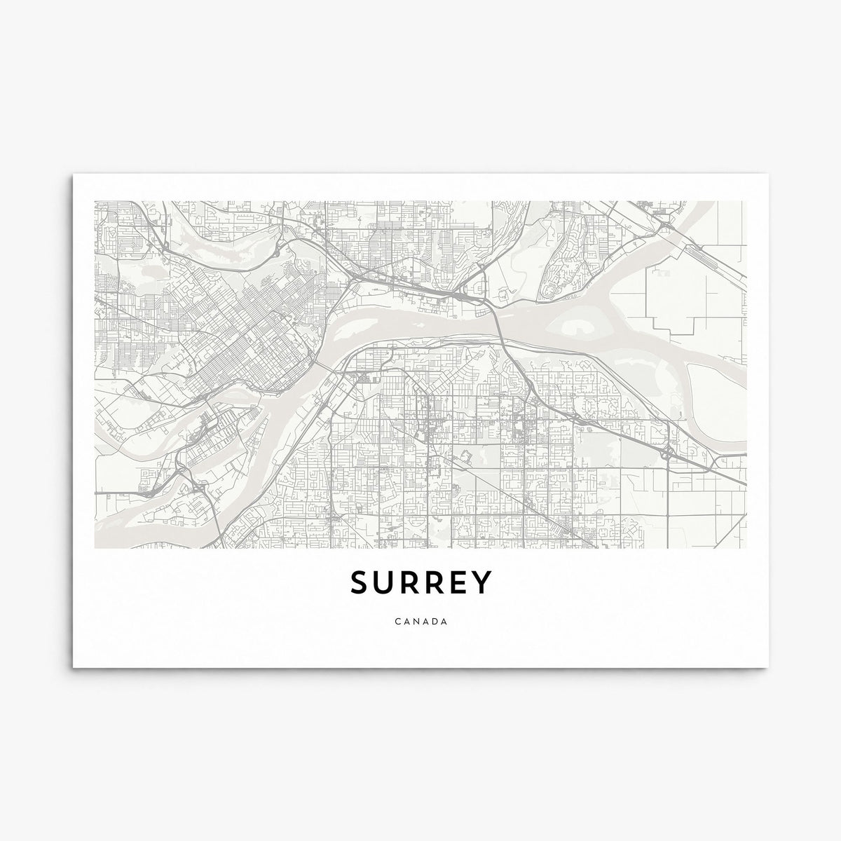 Surrey Map Poster, print only (unframed)