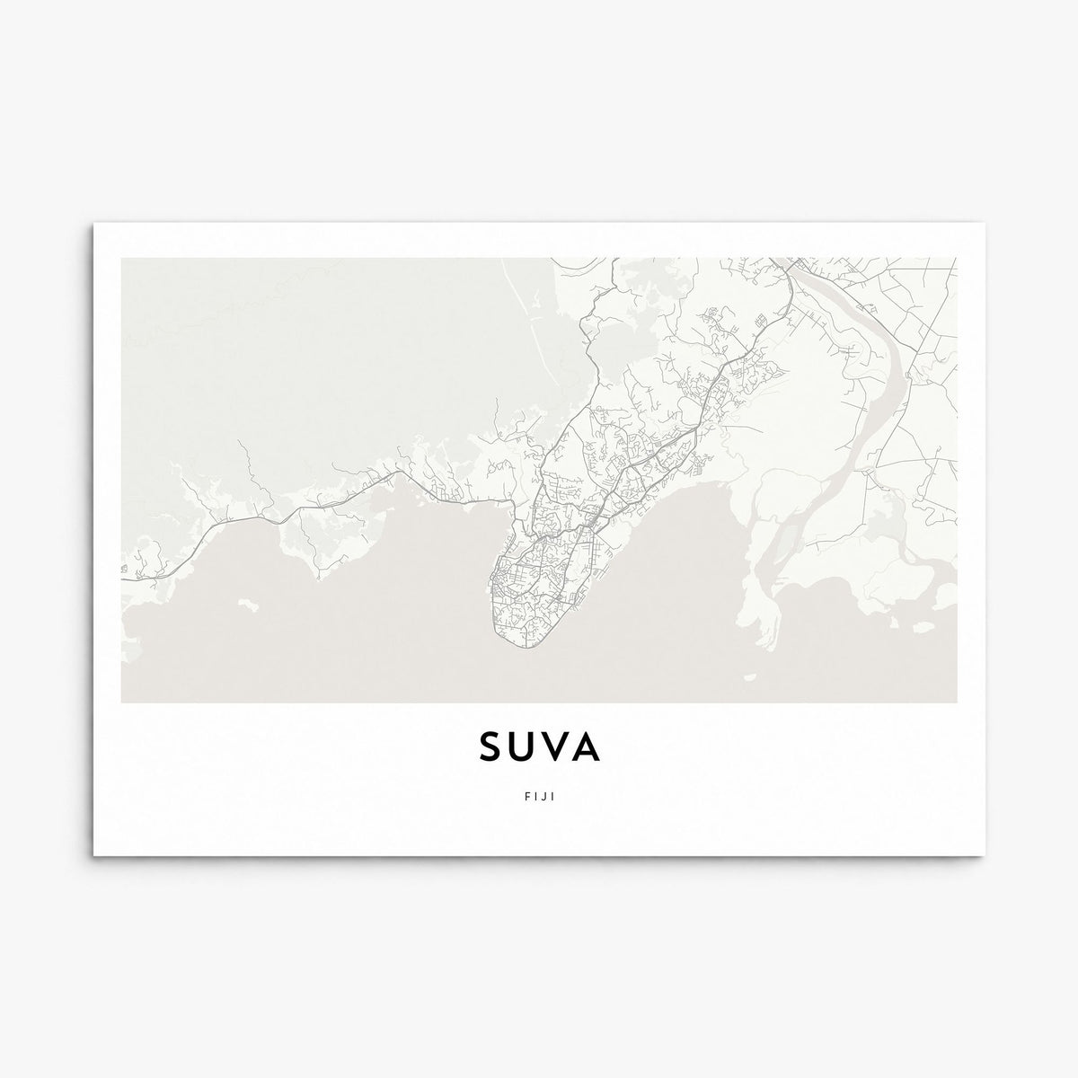 Suva Map Poster, print only (unframed)