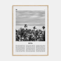 Suva Poster Natural Wood / 8x12 in Nbourhood Travel B&W Poster